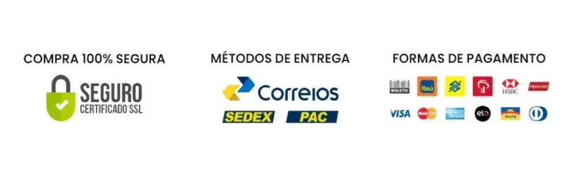 Compra Segura + Entrega via Correios + Pagamento Fácil